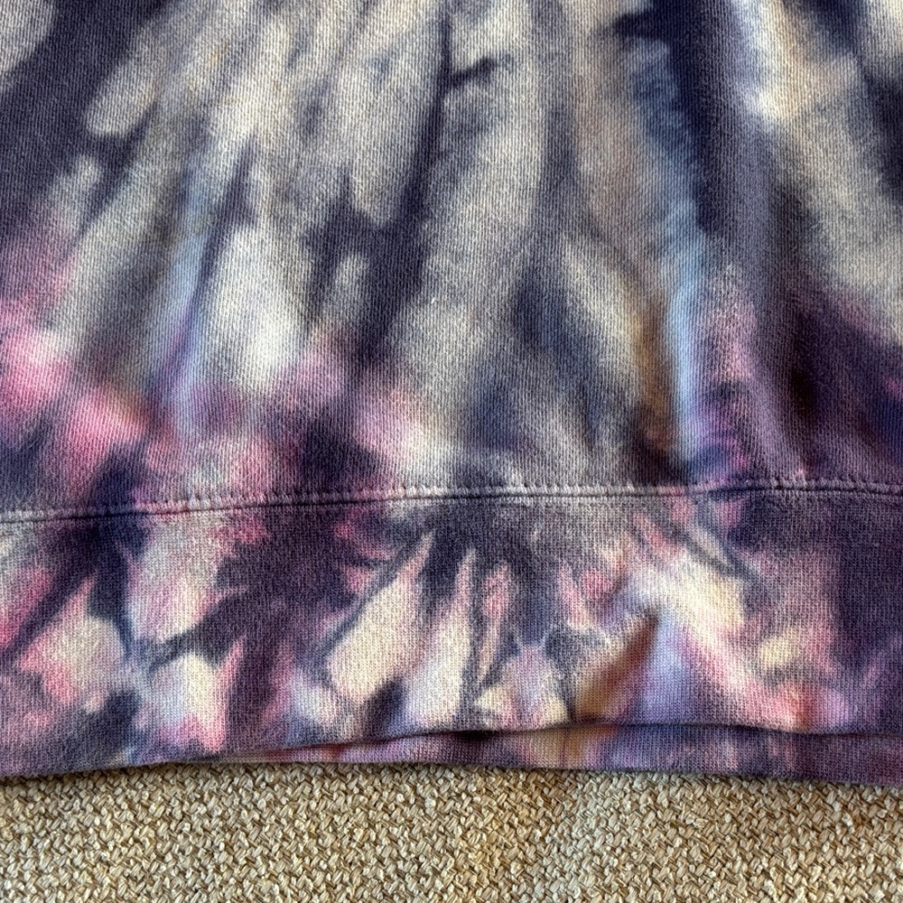Stussy Purple Multi Tie-Dye Crewneck Sweatshirt - Picture 4 of 5